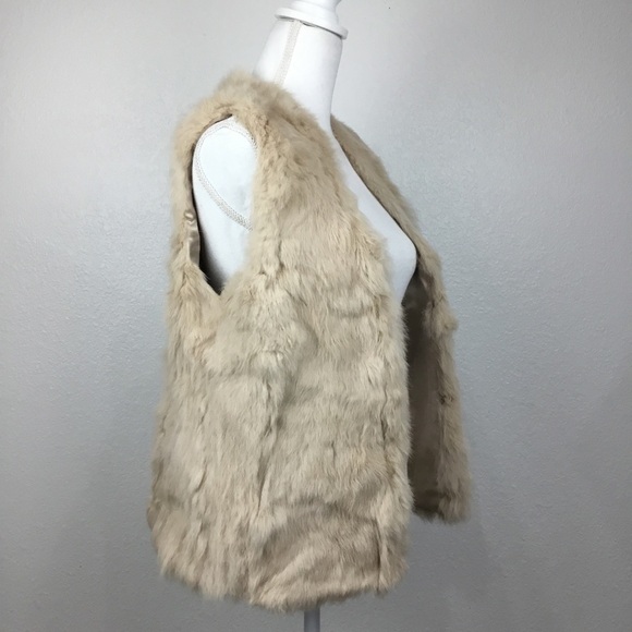 𝅺ELLISON Luxurious Rabbit Fur Vest Size Small - Picture 2 of 7